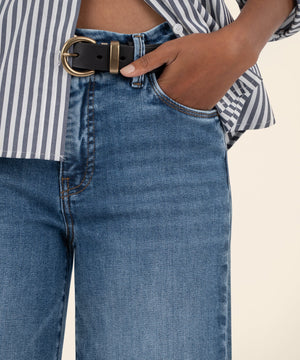 Kut From The Cloth Meg High Rise Raw Hem Denim | Toughness Wash