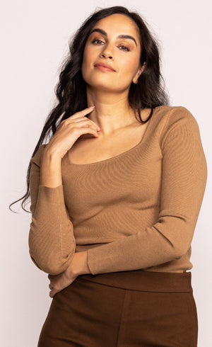 Pink Martini Elanor Sweater | Black + Taupe