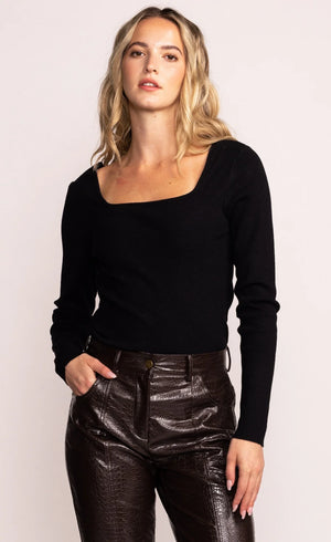 Pink Martini Elanor Sweater | Black + Taupe