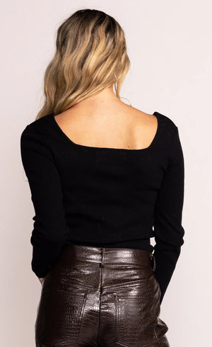 Pink Martini Elanor Sweater | Black + Taupe