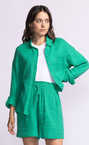 Pink Martini Nikki Top | Green & Black