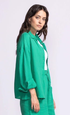 Pink Martini Nikki Top | Green & Black