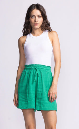 Pink Martini Nikki Shorts | Green & Black