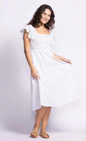 Pink Martini Camille Dress | White + Blue