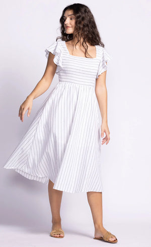 Pink Martini Camille Dress | White + Blue