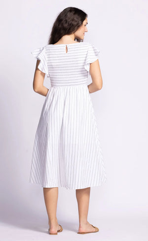 Pink Martini Camille Dress | White + Blue