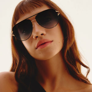 Quay "High Key Twist" Sunglasses | Black + Brown