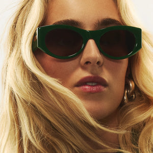 Quay "So What" Sunglasses | Green + Black
