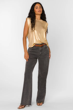 Velvet Heart Rossin Black Top | Gold