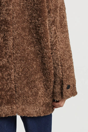 Adroit Saskia Mid Length Faux Fur Coat | Toffee
