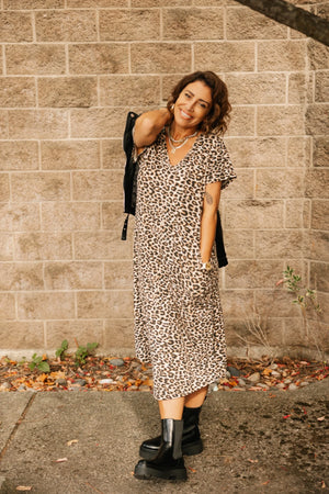 Smash & Tess Sunday Midi Dress | Leopard