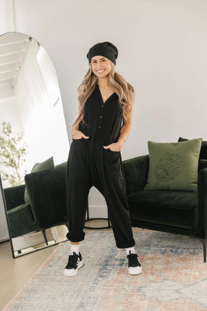 Smash & Tess Abigael Henley Romper | Black