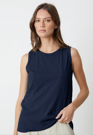 Velvet by Graham & Spencer Taurus Cotton Slub Tank | White