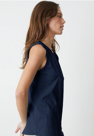 Velvet by Graham & Spencer Taurus Cotton Slub Tank | White