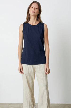 Velvet by Graham & Spencer Taurus Cotton Slub Tank | White