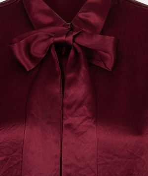 Esqualo Crushed Satin Skirt | Wine + Chocolate