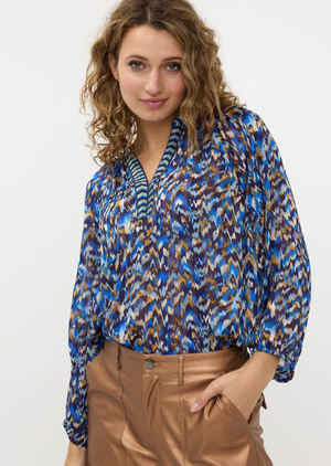 Esqualo Fancy Tape Mystery Estate Blouse | Multi