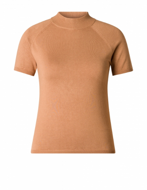 Yest Nanna Top | Grey + Dark Camel