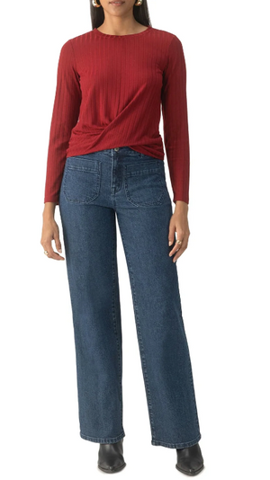 Sanctuary The It Girl Top | Black + Garnet