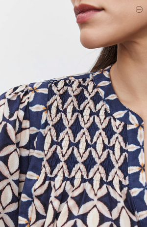 Velvet Haddon06 Cotton L/S Top | Navy