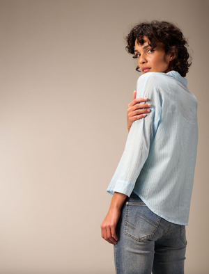 Nile 100% Organic Cotton Blouse | Ice