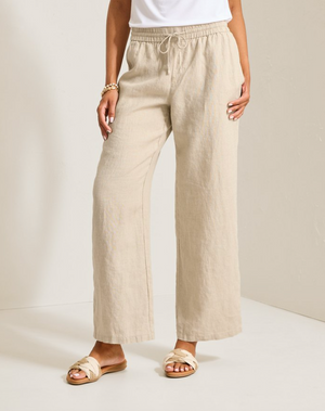 Tommy Bahama Two Palms High-Rise Linen Easy Pants | Natural