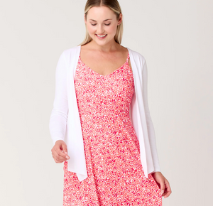 Krimson Klover Breezy Cardigan | Indigo + White