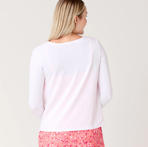 Krimson Klover Breezy Cardigan | Indigo + White