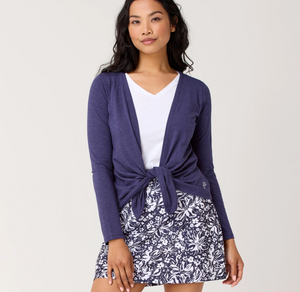 Krimson Klover Breezy Cardigan | Indigo + White