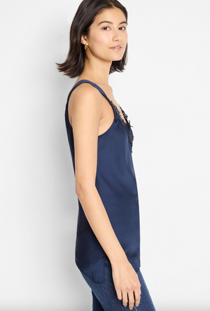 Nic & Zoe Lace Cami Tank | Indigo