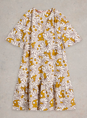 White Stuff Otta Linen Blend Dress | Yellow