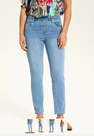 French Dressing Basic Pull-On Straight Ankle | Medium Wash