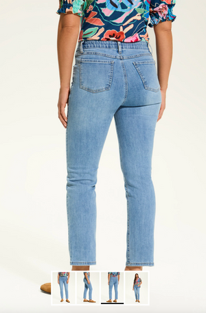 French Dressing Basic Pull-On Straight Ankle | Medium Wash