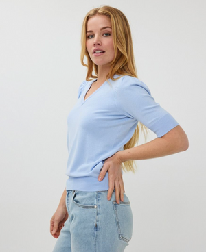 Esqualo V-neck Basic Knit | Blue