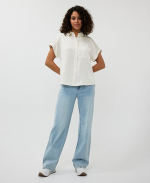 Esqualo Short Sleeve Blouse | Off-White