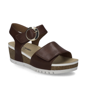 Josef Siebel Quinn 16 Sandal | Black + Cognac