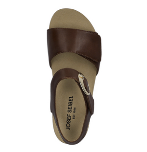 Josef Siebel Quinn 16 Sandal | Black + Cognac