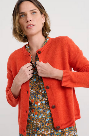 Sea Salt Tern Tide Cardigan | Pink + Orange