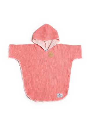 Tofino Towel The Pebble Poncho | Coral + Grey + Indigo + Seashell