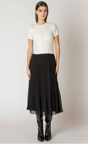 Dex Pleated Skirt | Black