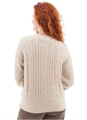 Aventura Cascade Cable Knit Cardigan | Ecru