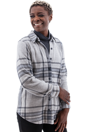 Aventura Luscious Plaid Boyfrend Shirt | Ombre