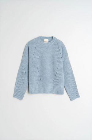 Indi & Cold Loose Knit Sweater | Blue