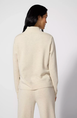 MPG Dreamweave Mock Neck Sweatshirt | Brown + Pine