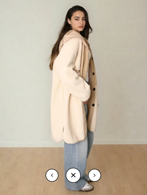 Priv Nova 3/4 Hooded Coat | Off-White