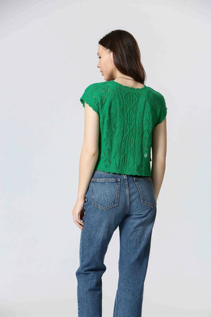 The Korner Knit Top | Green