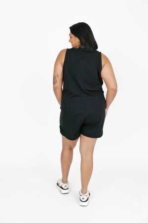 Smash & Tess Tia Shorty Romper | Black + Tiger