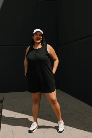 Smash & Tess Tia Shorty Romper | Black + Tiger