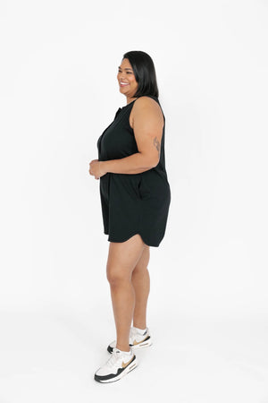 Smash & Tess Tia Shorty Romper | Black + Tiger