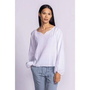 Pink Martini Alexa 100% Cotton Top | White & Black